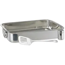 relaxdays 3-teiliges Auflaufform-Set silber
