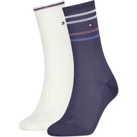 Socken TOMMY HILFIGER, Damen, Gr. 35-38, lila (lila haze), Obermaterial: 66% Baumwolle, 30% Polyamid, 2% Metall, 2% sonstige Fasern, Socken Socken