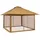 Costway Faltpavillon 4 x 4 m inkl. 4 Seitenteile Braun/Khaki