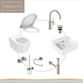 Lenz Gästebad-Set mit WC-Sitz Weiß