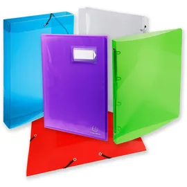 Exacompta Sichtmappen mit Ringen und 30 Hüllen, kristall