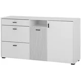 furn.design Sideboard 150 x 80 x 42 cm Weiß matt