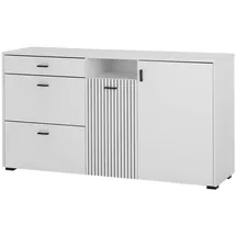 furn.design Sideboard 150 x 80 x 42 cm Weiß matt