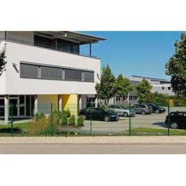 GAH Alberts Alberts Doppelstabmattenzaun Zaun-Komplettset mit Kniekissen | verschiedene Längen und Höhen | grün Mattenhöhe: 1200 mm)