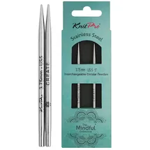 KnitPro Austauschbare Nadelspitzen Silber 10 cm 3,75 mm 3 St.