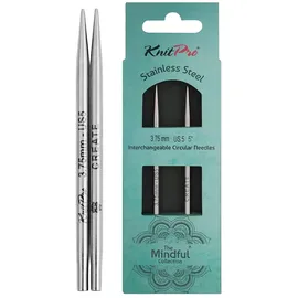 KnitPro Austauschbare Nadelspitzen Silber 10 cm 3,75 mm 3 St.