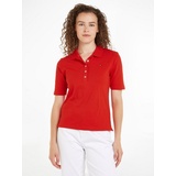 Tommy Hilfiger Poloshirt mit Logostickerei Gr. XXL (44), Fierce red) , 78991945-XXL