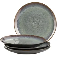 Mäser Dessertteller 20 cm blau/braun/grün/schwarz 4er Set