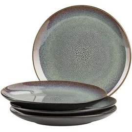 Mäser Dessertteller 20 cm blau/braun/grün/schwarz 4er Set