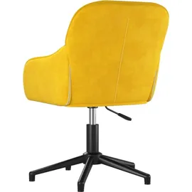 vidaXL Bürostuhl Drehbar Gelb Samt