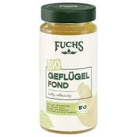 Fuchs Gewürze - Bio Geflügel Fond, Ohne Geschmacksverstärker, Farbstoffe oder Palmfett, Zutaten aus kontrolliert biologischem Anbau, 400 ml im wiederverschließbaren Glas