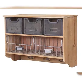 Mendler Küchenregal HWC-A43 42 x 60 x 24 cm Braun