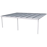 Gutta Terrassendach Premium 712 x 506 cm polycarbonat weiß gestreift