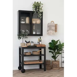 VCM Hängevitrine Brisbane 80 x 18 x 80 cm Schwarz