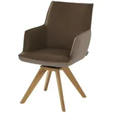 KOINOR Armlehnstuhl Leder  Schwof ¦ braun ¦ Maße (cm): B: 57 H: 90 T: 66.0