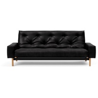 INNOVATION LIVING TM Schlafsofa MIMER hochwertige Schlaffunktion, aktuelles Design und extra Komfort, Taschenfederkernmatratze, Breite Liegefläche 140 cm schwarz