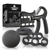 Alphaskin Premium Handtrainer I Verbessertes Konzept 2023 I 5er Set | Fingertrainer Griffkraft Trainer | Unterarmtrainer Fingerhantel Trainingsgerät Grip Fitness Krafttraining