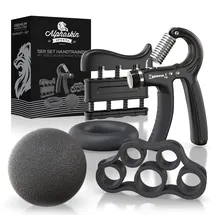 Alphaskin Premium Handtrainer I Verbessertes Konzept 2023 I 5er Set | Fingertrainer Griffkraft Trainer | Unterarmtrainer Fingerhantel Trainingsgerät Grip Fitness Krafttraining