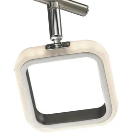 ESTO Deckenleuchte Spotleiste Spotleuchte Deckenlampe mit beweglichen Spots, Metall Chrom, 4x LED 4x 5 Watt 4x 350 Lumen warmweiß, LxH 89x18 cm