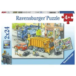 Müllabfuhr und Abschleppwagen Puzzle
