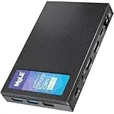 MeLE Quieter 4C Mini-PC – 12. Generation N100, lüfterloser PC, 32 GB Speicher, 512 GB Speicher, mit Windows 11 Pro, 2.4/5G WLAN, USB-C komplett, Dreifach-Anzeige 4K