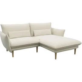 DOMO collection Eckcouch Polyester L-Form 3-Sitzer Beige