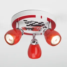 Brilliant LED Spotrondell 3flg rot/weiß-schwarz 3x LED-PAR51, GU10, 3W LED-Reflektorlampen inklusive, (250lm, 3000K) schwenkbar