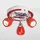 Brilliant LED Spotrondell 3flg rot/weiß-schwarz 3x LED-PAR51, GU10, 3W LED-Reflektorlampen inklusive, (250lm, 3000K) schwenkbar