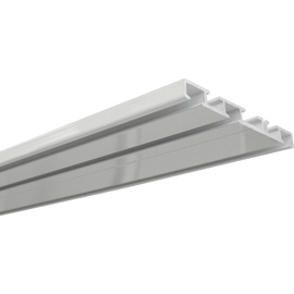 GARDINIA Aluminium-Vorhangschiene 3-läufig 200 cm weiß