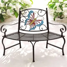 DanDiBo Ambiente Baumbank Halbrund 140 x 60 x 100 cm Braun