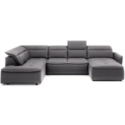 Wohnlandschaft Murillo Stoff Grau Grey