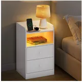 Woltu Nachtschrank 40 x 35 x 64 cm Weiß