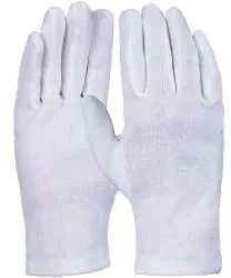 Fitzner Baumwoll-Trikot-Handschuh, reinweiß 64015-9 , 1 Karton = 600 Paar, Größe 9
