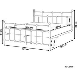 Beliani Lynx 120 x 200 cm Schwarz