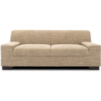 DOMO Collection Norma Sofa , 2-Sitzer Couch , 2er Garnitur, 194x85x74 cm , Strukturstoff beige braun