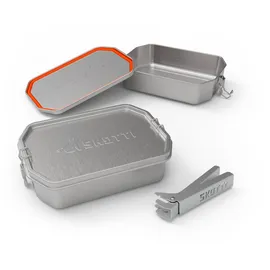 Skotti Edelstahlbox 1 l Silber/Weiß