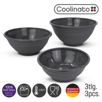 Coolinato Schüssel-Set Platin Silikon faltbar 3tlg.