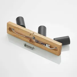 LINDBY Maniva 3-flg. 44 x 9 x 16 cm schwarz Holz