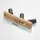 LINDBY Maniva 3-flg. 44 x 9 x 16 cm schwarz Holz