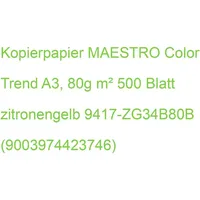 Mondi Kopierpapier A3 80g 500Bl zitronengelb Maestro 9417-ZG34B80B