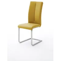 MCA furniture Freischwinger 4er Set Schwingstuhl Paulo II gelb