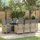 vidaXL Garten Essgruppe 9-tlg. Beige
