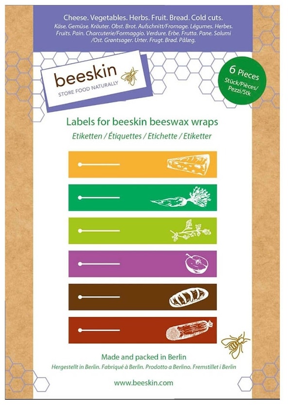 beeskin Bienenwachstuch - Etiketten zur Kennzeichnung Geschirr