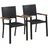 vidaXL Polyrattan Gartenstühle 56 x 55 x 88 cm schwarz 2 St. 43937