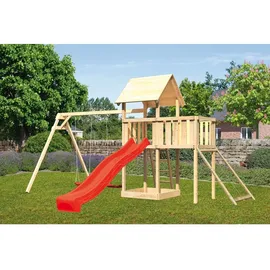 Karibu Spielturm Lotti Natur Rot