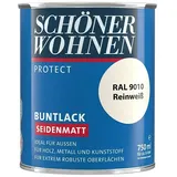SCHÖNER WOHNEN-Farbe Protect Buntlack  (Reinweiß, Seidenmatt, 750 ml, Lösemittelbasiert)