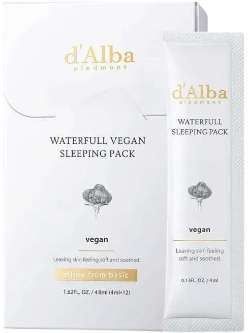 D'Alba piedmont  Waterfull Vegan Sleeping Pack (12 pc)