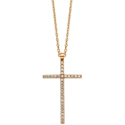 Julie Julsen Anhänger mit Kette 925/- Sterling Silber rotvergoldet mit Anhänger Kreuz