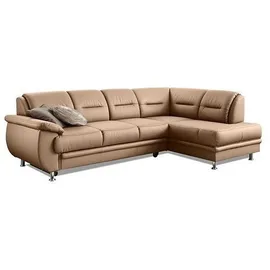 sit&more Ecksofa »Mailand L-Form«, wahlweise mit Bettfunktion braun