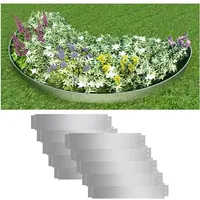vidaXL Rasenkanten 100 x 20 cm 10 Stück grau/silber